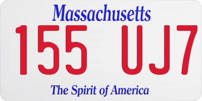 MA license plate 155UJ7