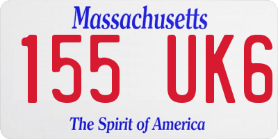 MA license plate 155UK6