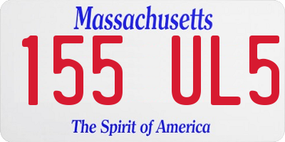MA license plate 155UL5