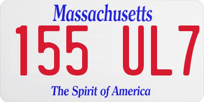MA license plate 155UL7