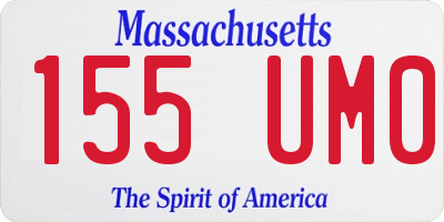 MA license plate 155UM0