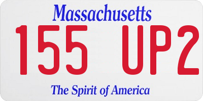 MA license plate 155UP2