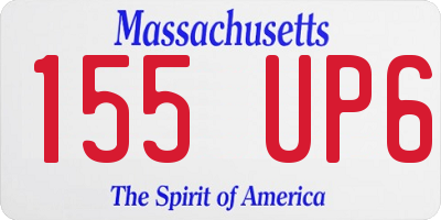 MA license plate 155UP6