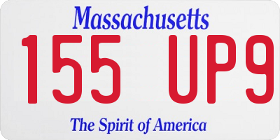 MA license plate 155UP9