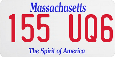 MA license plate 155UQ6