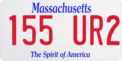 MA license plate 155UR2
