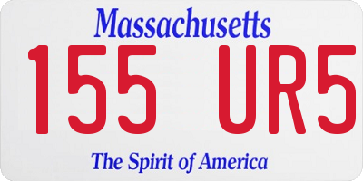 MA license plate 155UR5