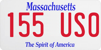 MA license plate 155US0