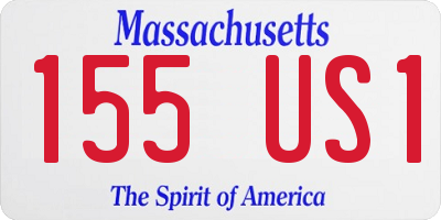 MA license plate 155US1