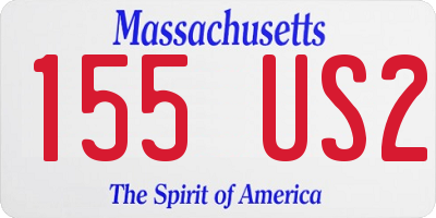 MA license plate 155US2