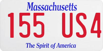 MA license plate 155US4