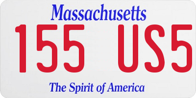MA license plate 155US5