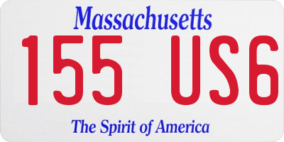 MA license plate 155US6