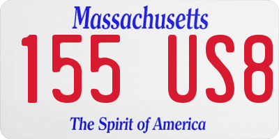 MA license plate 155US8