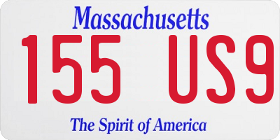 MA license plate 155US9