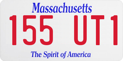 MA license plate 155UT1