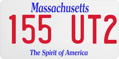 MA license plate 155UT2