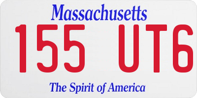 MA license plate 155UT6