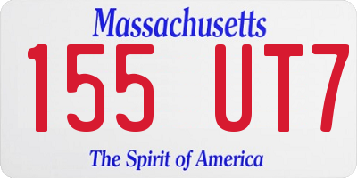 MA license plate 155UT7