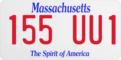 MA license plate 155UU1