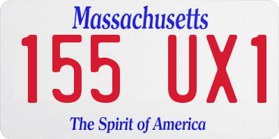 MA license plate 155UX1