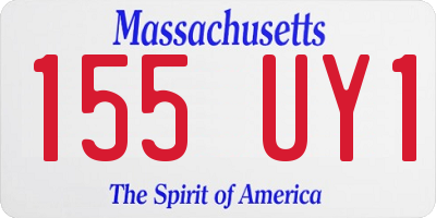 MA license plate 155UY1
