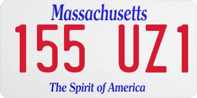MA license plate 155UZ1
