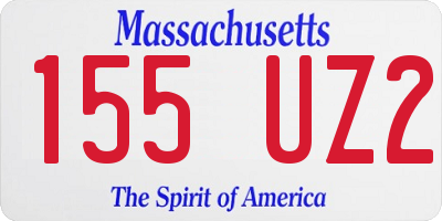 MA license plate 155UZ2