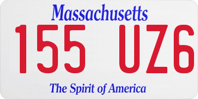 MA license plate 155UZ6