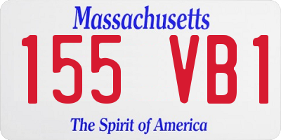 MA license plate 155VB1