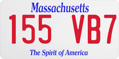 MA license plate 155VB7