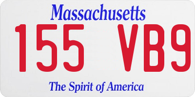 MA license plate 155VB9