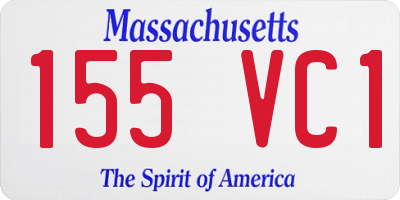MA license plate 155VC1