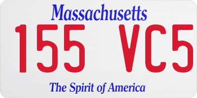 MA license plate 155VC5