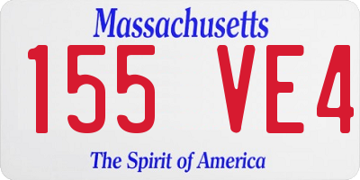 MA license plate 155VE4