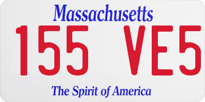 MA license plate 155VE5