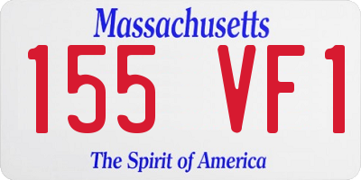 MA license plate 155VF1