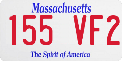 MA license plate 155VF2