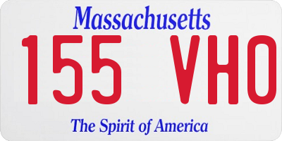 MA license plate 155VH0