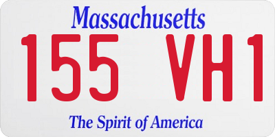 MA license plate 155VH1