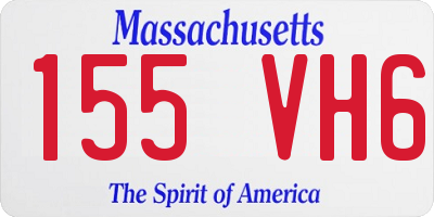 MA license plate 155VH6
