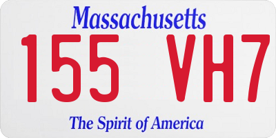 MA license plate 155VH7