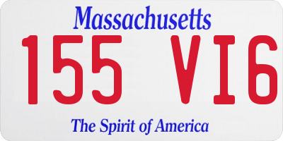 MA license plate 155VI6