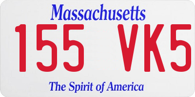MA license plate 155VK5