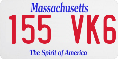 MA license plate 155VK6