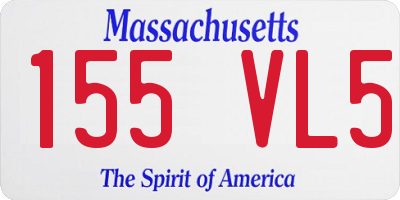 MA license plate 155VL5