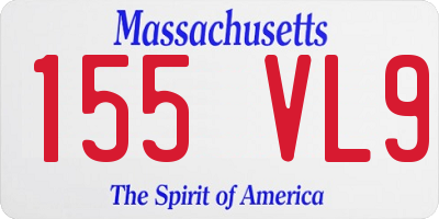 MA license plate 155VL9