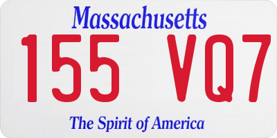 MA license plate 155VQ7