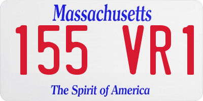 MA license plate 155VR1