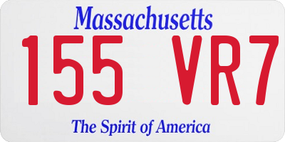 MA license plate 155VR7